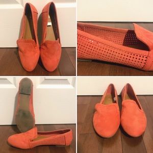 Orange Suede Loafers